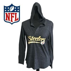 NFL Pittsburgh Steeler Women’s Thin VNeck‎ Hoodie - Size L